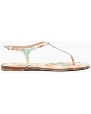 Casadei Cathedral Thong Sandal - White