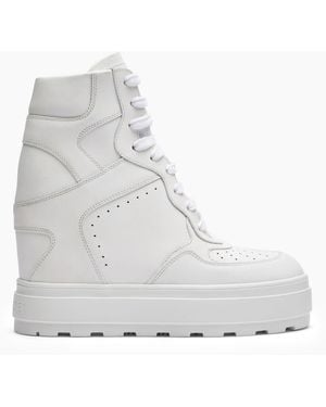 Casadei High Top Leather Sneakers - Gray