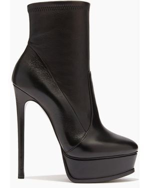 Casadei Flora Platform Ankle Boot - Black