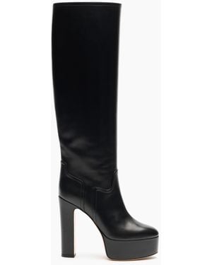 Casadei Patty To The Knee Boots - Black