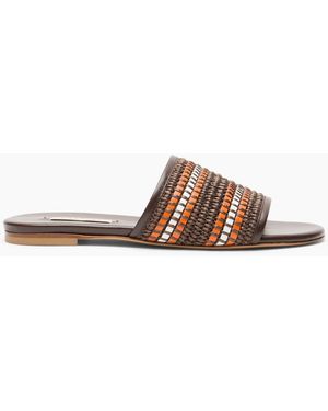 Casadei Amalfi Slide Sandal - Brown