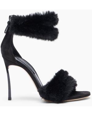 Casadei Blade Diva Minorca Sandal - Black