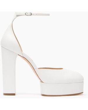 Casadei Betty Leather Platforms - White