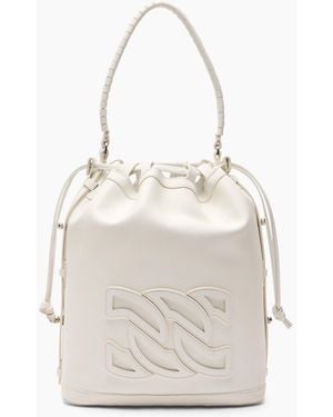 Casadei Voyage Leather Bucket Bag - Bianco