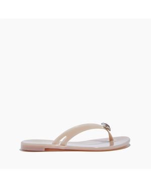 Casadei Jelly Jewelled Pvc Flip Flops - Yellow