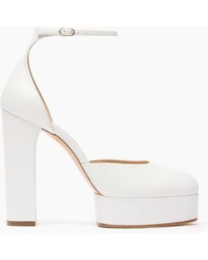 Casadei Betty Leather Platforms - White