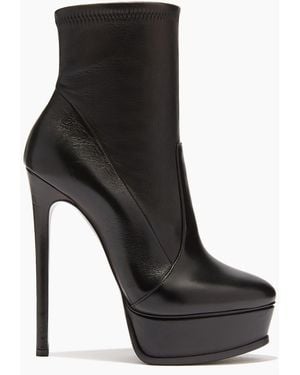 Casadei Flora Platform Ankle Boot - Black