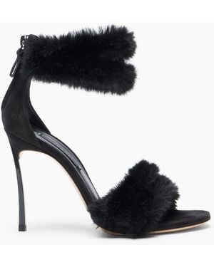 Casadei Blade Diva Minorca Sandal - Black