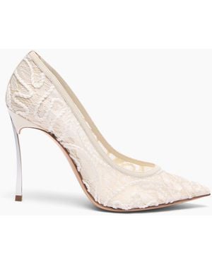 Casadei Blade Chantilly Pump - White