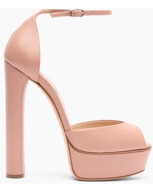 Casadei Kid Skin Flora Platform Sandals - Pink