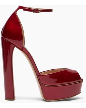 Casadei Flora Platform Samurai Sandale - Rot