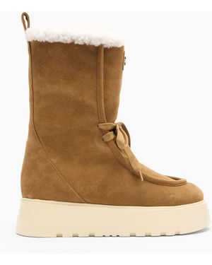 Casadei Ale Velour High Boots - Brown