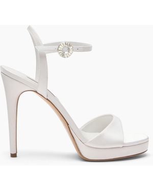 Casadei Michelle Satin Sandals - White