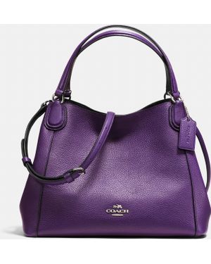 Dark purple coach purse hot sale