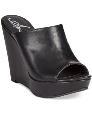 American Rag Sloan Platform Wedge Mules - Black
