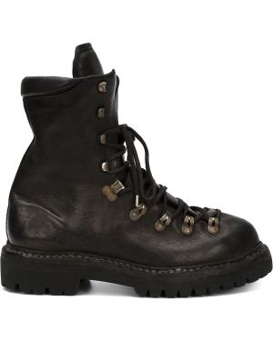 Guidi Lace-Up Horse-Leather Hiking Boots - Black