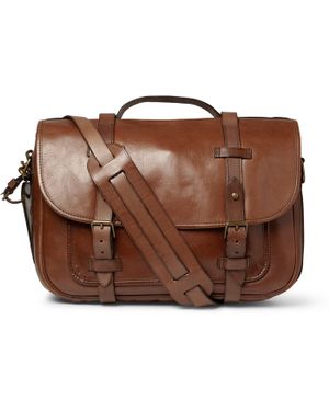 Polo Ralph Lauren Leather Messenger Bag - Brown