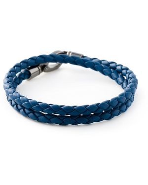 Tod's Braided Leather Bracelet - Blue