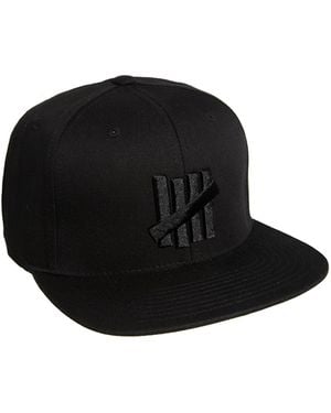 Undefeated 5 Strike Snapback Cap - Black