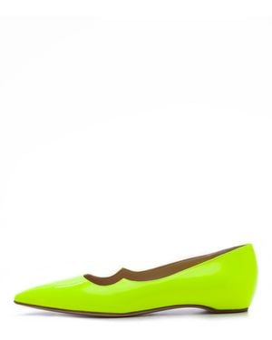 Paul Andrew Zoya Flats - Neon Citron - Green