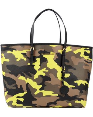 MICHAEL Michael Kors Jet Set Travel Camouflage-Print Tote - Green