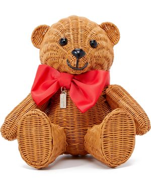 Kate Spade Wicker Teddy Bear Bag - Brown