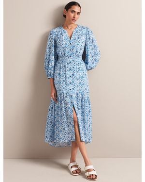 Cefinn Aspen Cotton Blend Maxi Dress - Blue