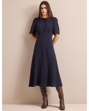Cefinn Lucy Techni Voile Midi Dress - Blue