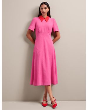 Cefinn Lydia Techni Voile Midi Dress - Pink