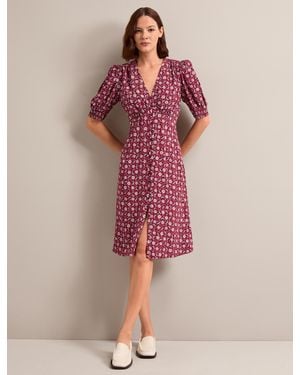 Cefinn Julietta Silk Short Dress - Pink