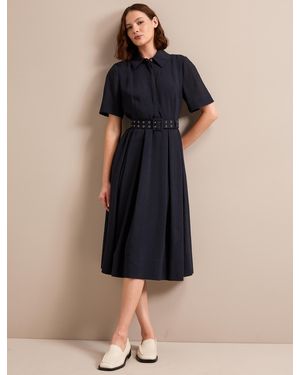 Cefinn Anya Techni Voile Dress - Blue