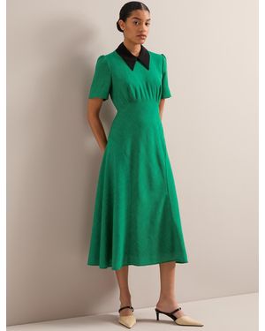 Cefinn Lydia Techni Voile Midi Dress - Green