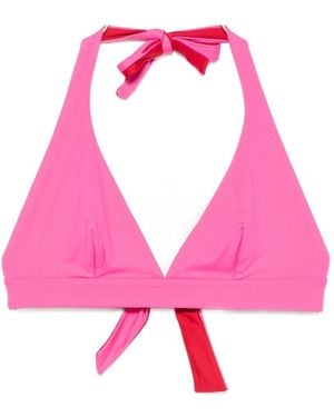 Fisico Solo Top Bikini Reversibile Con Allacciatura Al Collo - Rosa