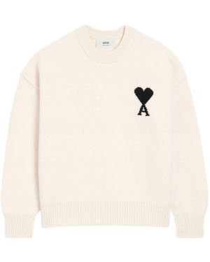 Ami Paris Maglione Ami De Coeur - Bianco