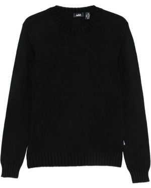 Add Maglione Girocollo A Coste - Nero