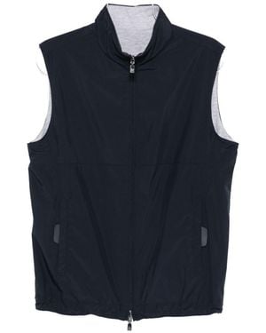 Corneliani Gilet Con Zip - Blu