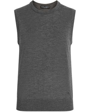 Dolce & Gabbana Maglione Senza Maniche - Grigio