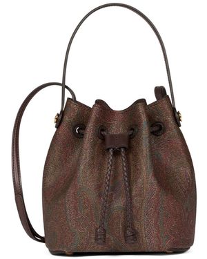 Etro Borsa A Secchiello Mini - Marrone