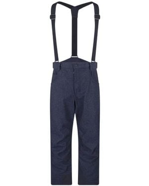 Moncler Salopette Da Sci Con Bretelle Rimovi - Blu