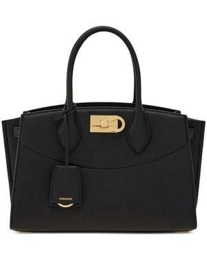 Ferragamo Borsa Tote Strutturata - Nero