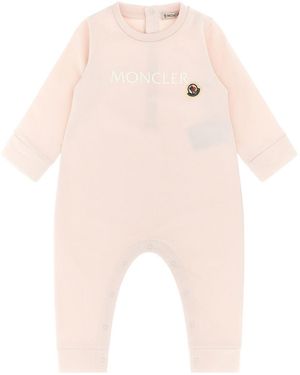 Moncler Tuta Con Dettaglio Logo - Rosa