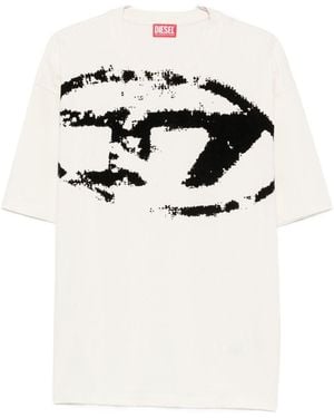 DIESEL T-Shirt Con Logo - Bianco