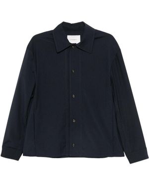 Paolo Pecora Camicia Con Cuciture A Contrasto - Blu