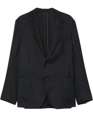 Lardini Blazer Con Spilla Blu - Nero
