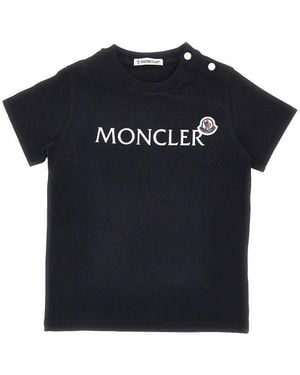 Moncler T-Shirt Con Stampa - Blu