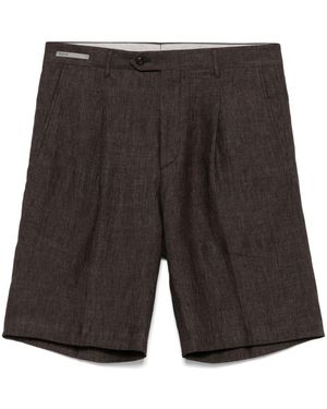 Corneliani Chino Corti Con Pieghe - Nero