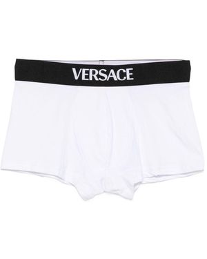 Versace Slip Con Logo - Bianco