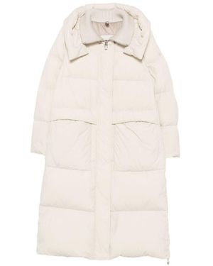 DUNO Piumino Lungo Oversize Con Cappuccio - Bianco
