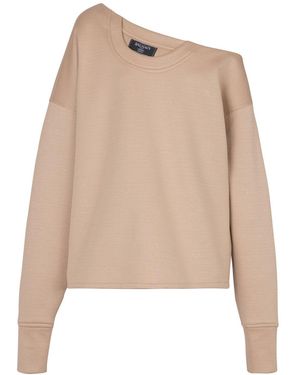 Balmain Felpa Asimmetrica Con Spalle Scoperte - Neutro