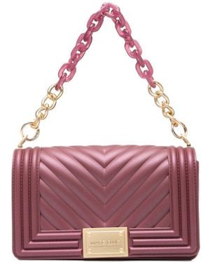 Marc Ellis Borsa Tote "Flat 27" Piccola Con Placca Logo - Viola